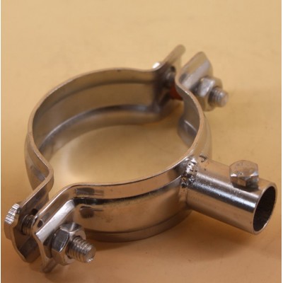 Stainless food grade tube clamp for milking parlour